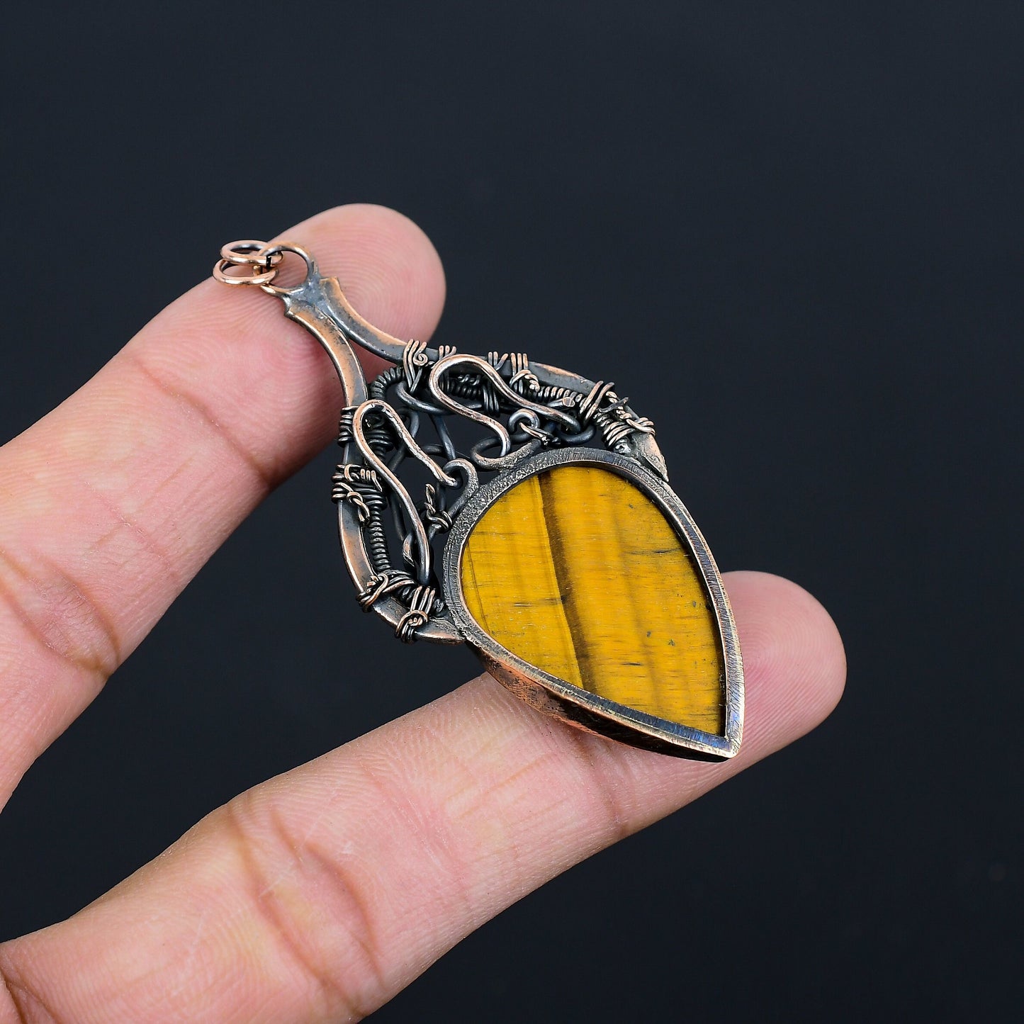Brown Tiger Eye Gemstone Pendant