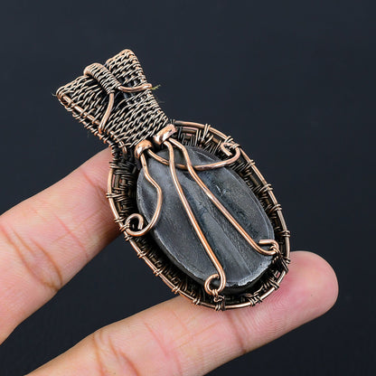 Black Shungite Gemstone Pendant