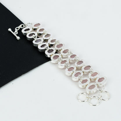 Pink Kunzite Gemstone Bracelet