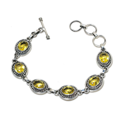 Yellow Citrine Gemstone Bracelet
