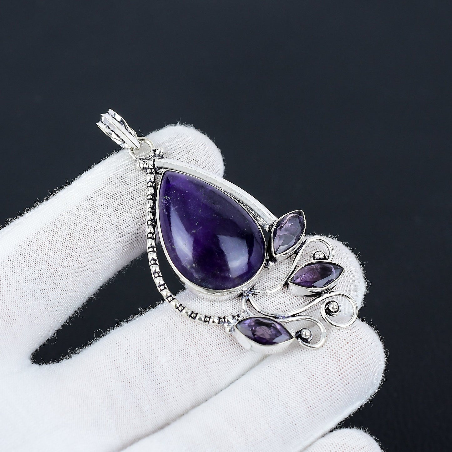 Purple Amethyst Gemstone Pendant