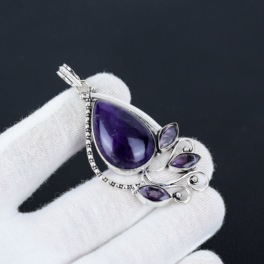 Purple Amethyst Gemstone Pendant
