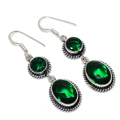 Green Tourmaline Sterling Silver Earrings