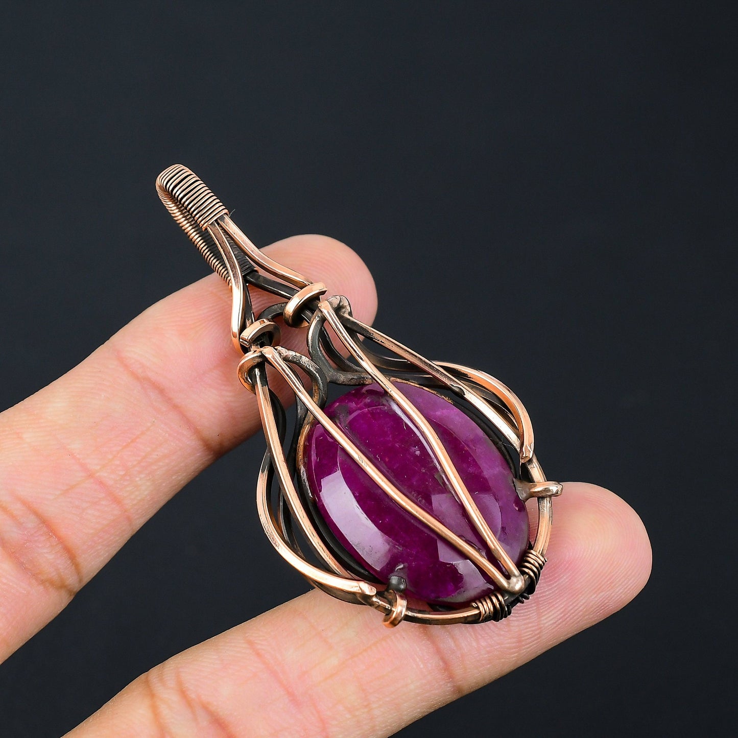 Kashmiri Red Ruby Gemstone Pendant