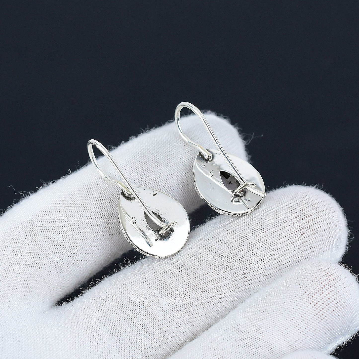 Rainbow Moonstone Sterling Silver Earrings
