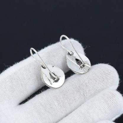 Rainbow Moonstone Sterling Silver Earrings