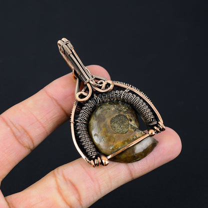 Brown Ammonite Gemstone Pendant