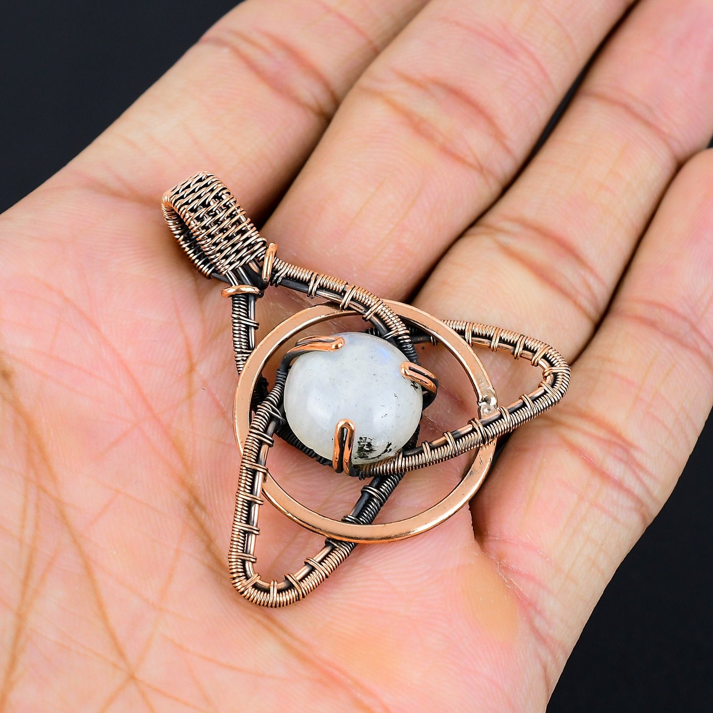 Rainbow Moonstone Gemstone Pendant