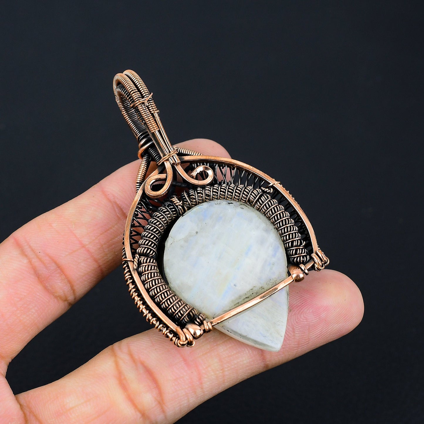Rainbow Moonstone Gemstone Pendant
