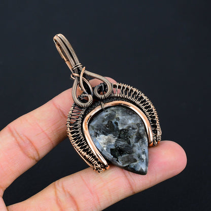 Grey Larvikite Gemstone Pendant