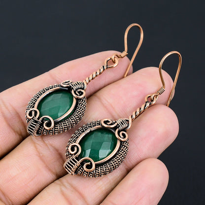 Emerald Green Gemstone Earrings