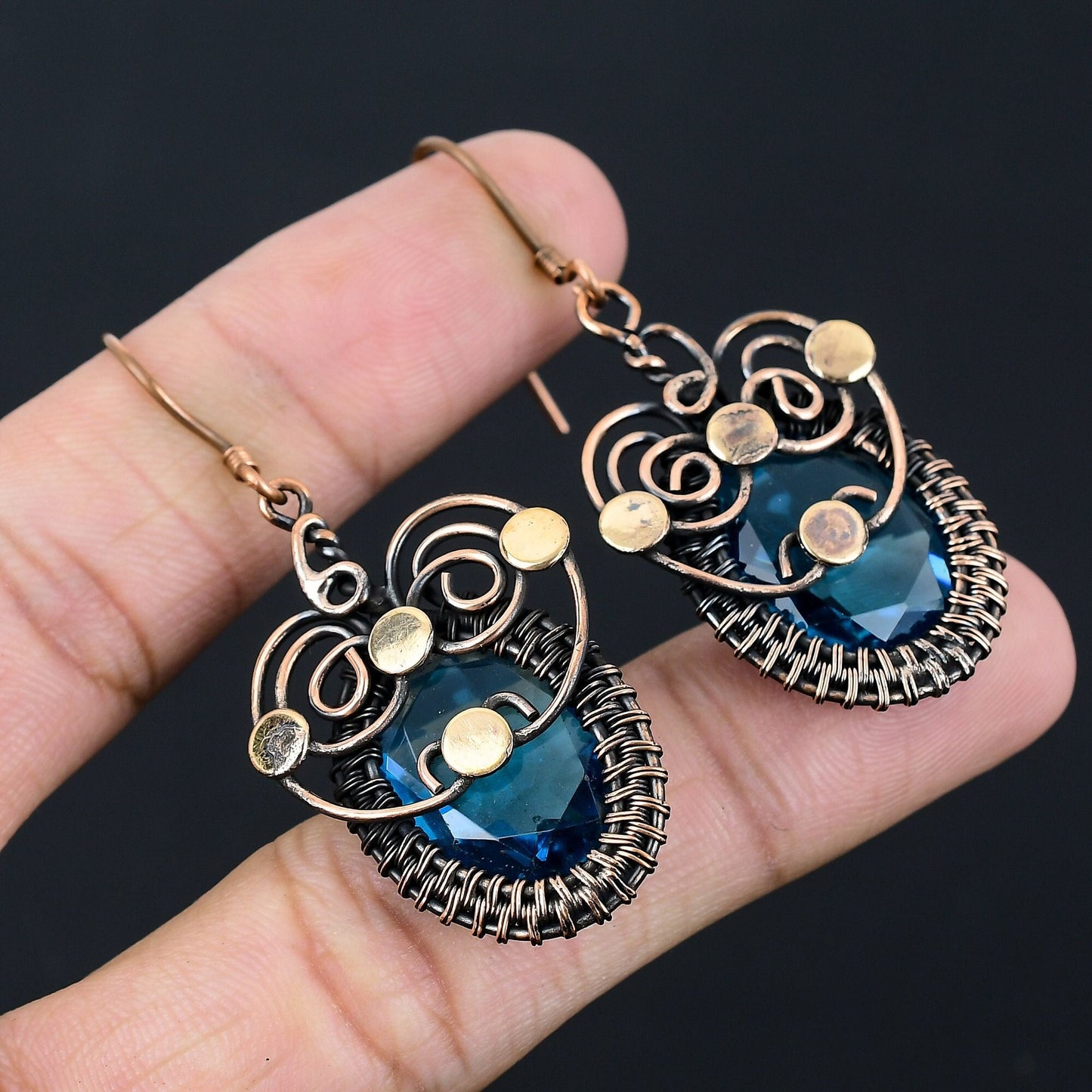 London Blue Topaz Gemstone Earrings
