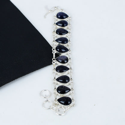 Blue Sunstone Gemstone Bracelet