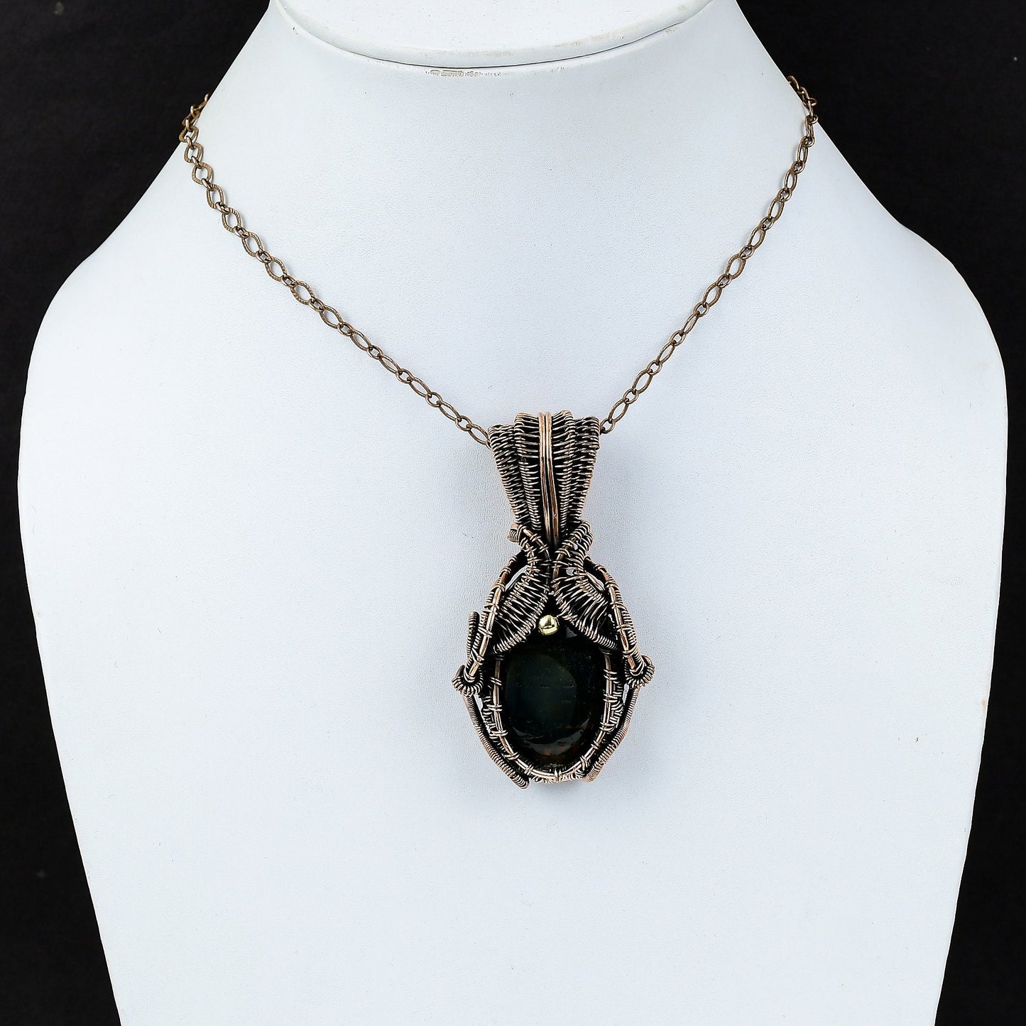 Green Bloodstone Gemstone Pendant