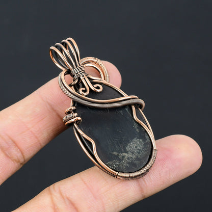 Black Shungite Gemstone Pendant