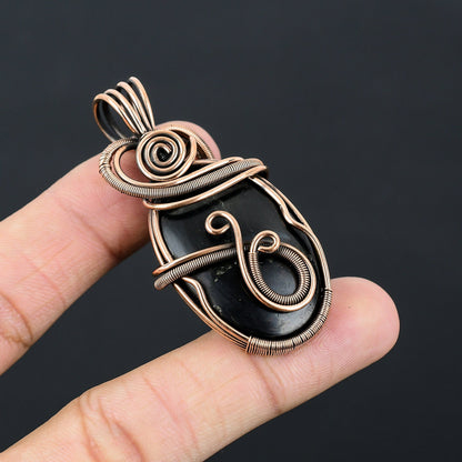Black Shungite Gemstone Pendant
