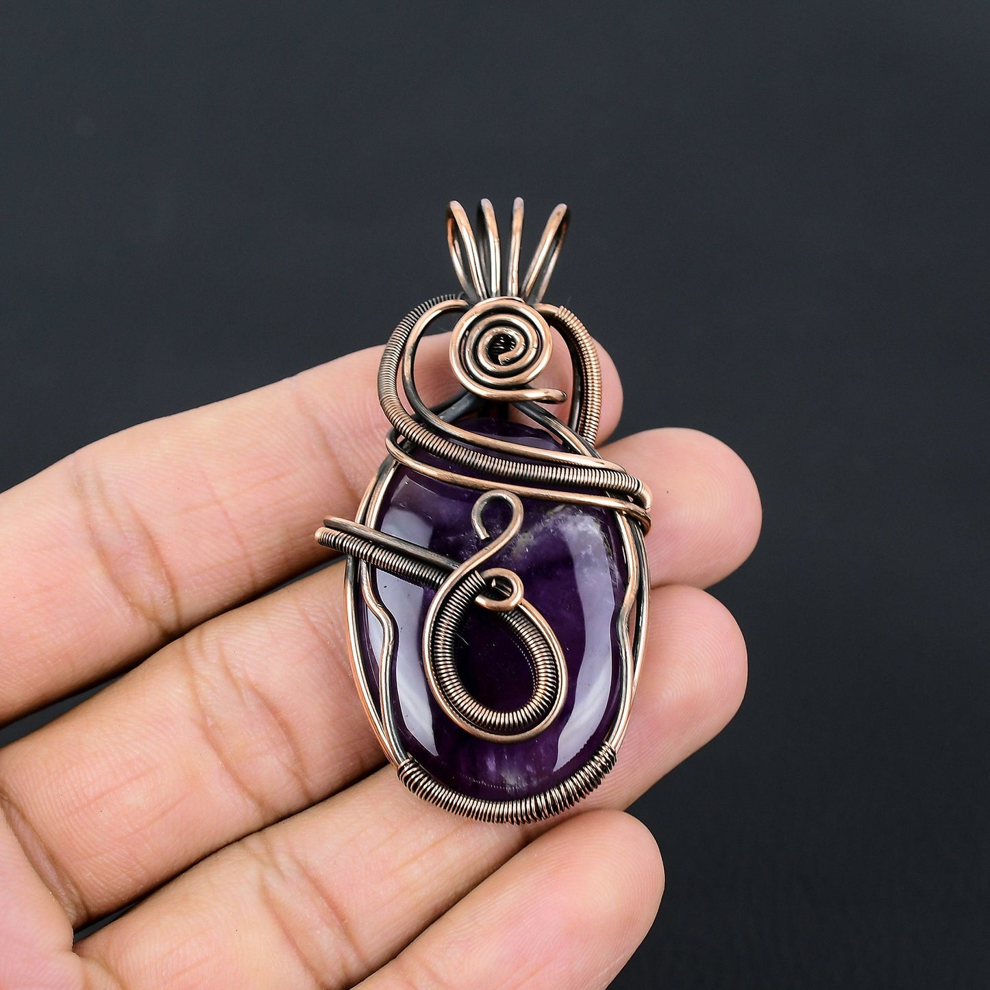Purple Amethyst Gemstone Pendant