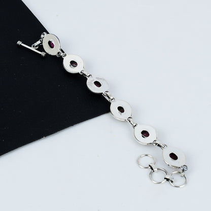 Turquoise Gemstone Silver Bracelet