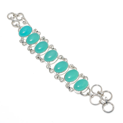 Green Chalcedony Gemstone Bracelet