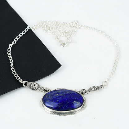 Blue Lapis Lazuli Gemstone Necklace