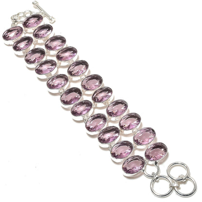Pink Kunzite Gemstone Bracelet
