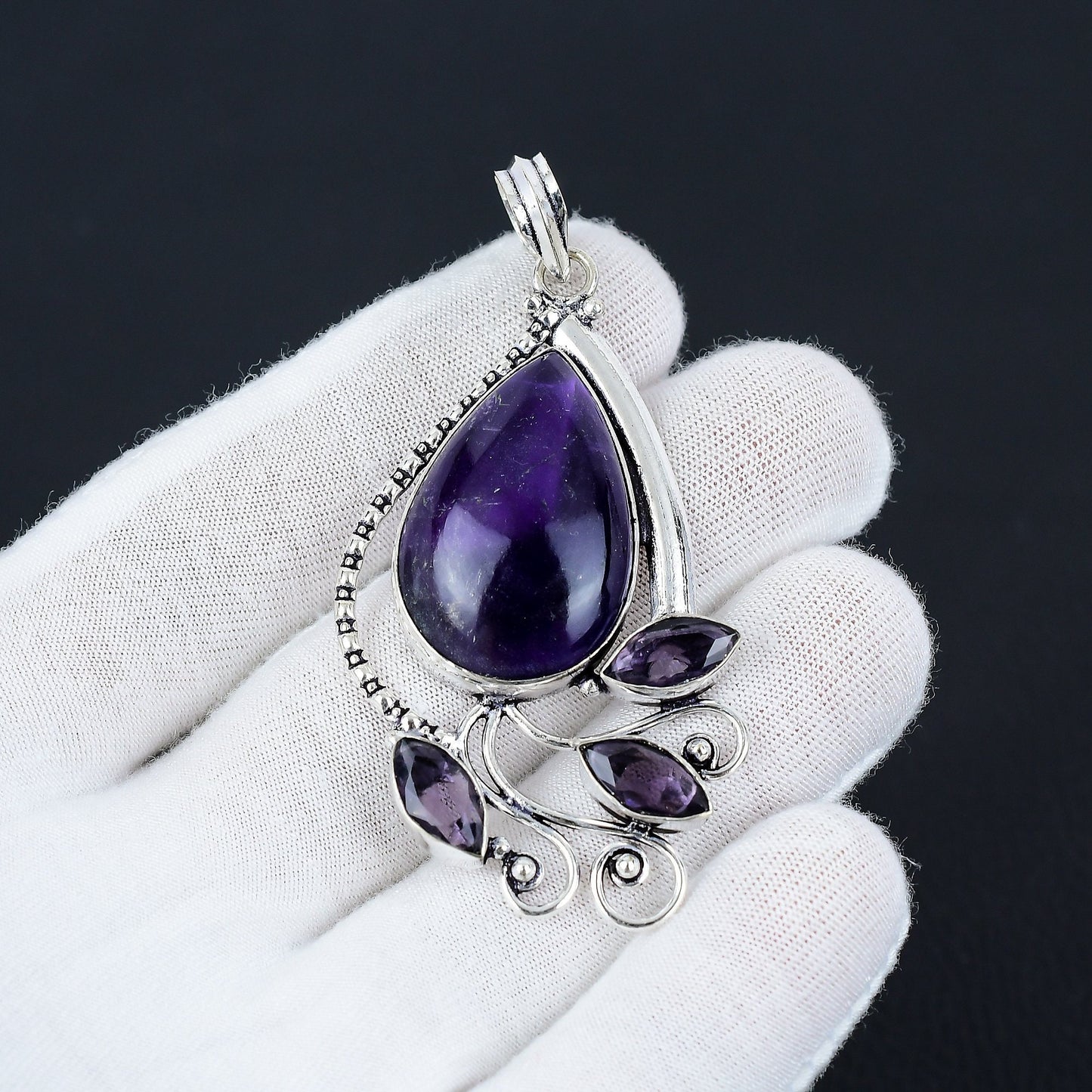 Purple Amethyst Gemstone Pendant