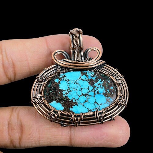 Blue Turquoise Gemstone Pendant