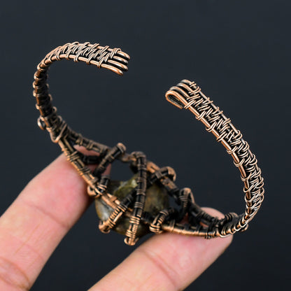 Copper Ammonite Gemstone Bracelet