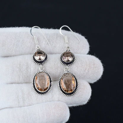 Pink Morganite Gemstone Earrings