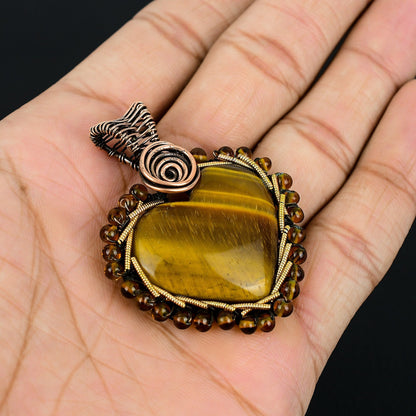 Golden Brown Tiger Eye Gemstone Pendant