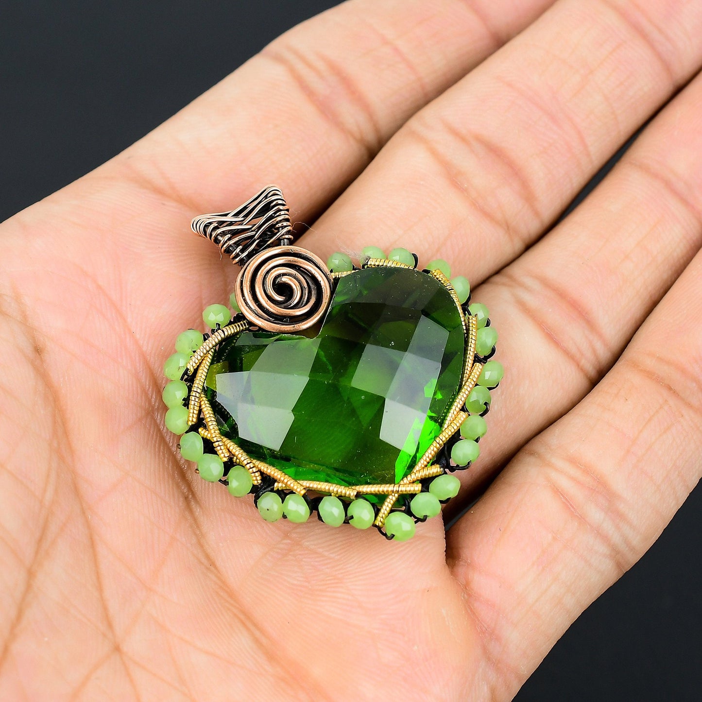 Green Peridot Gemstone Pendant