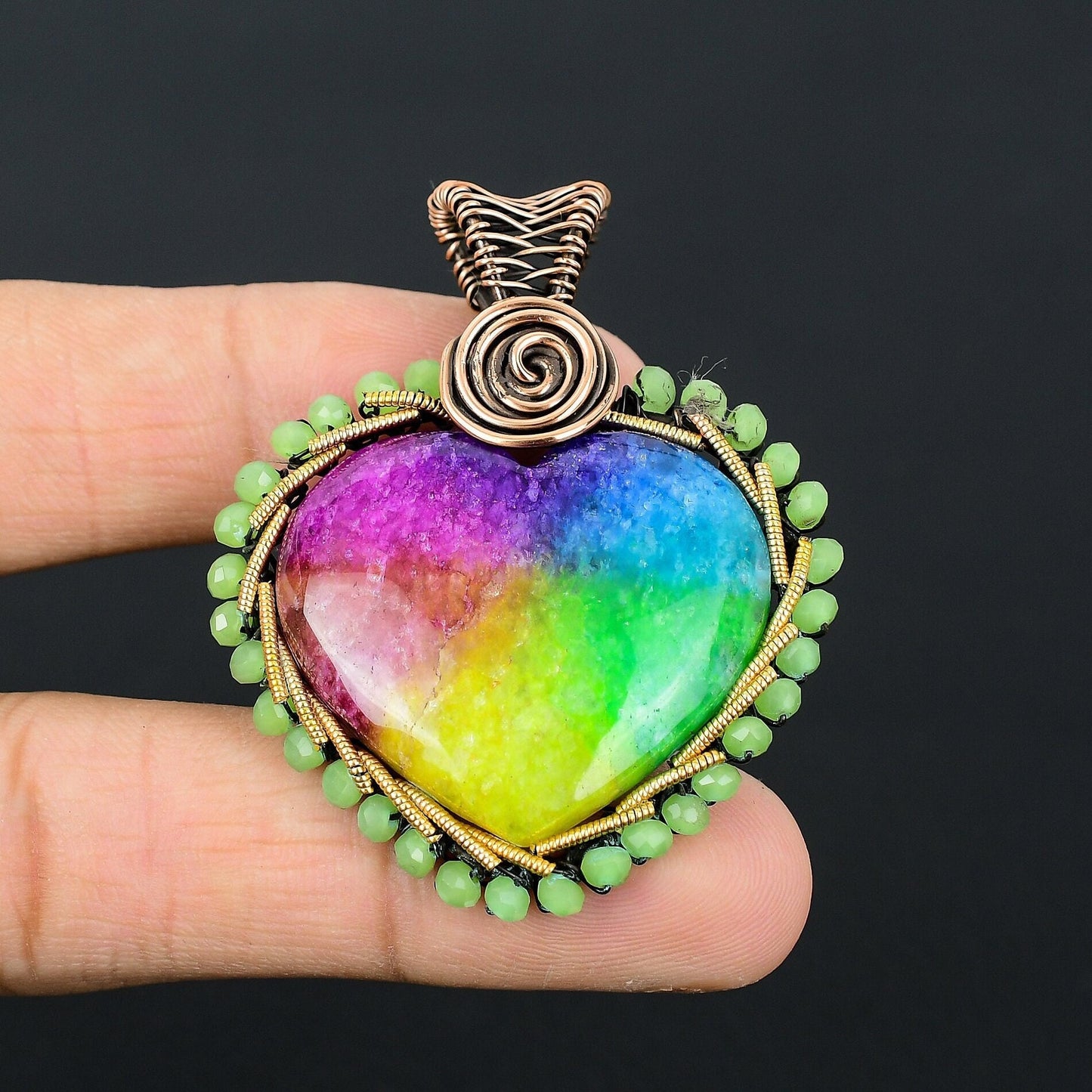 Rainbow Solar Quartz Gemstone Pendant