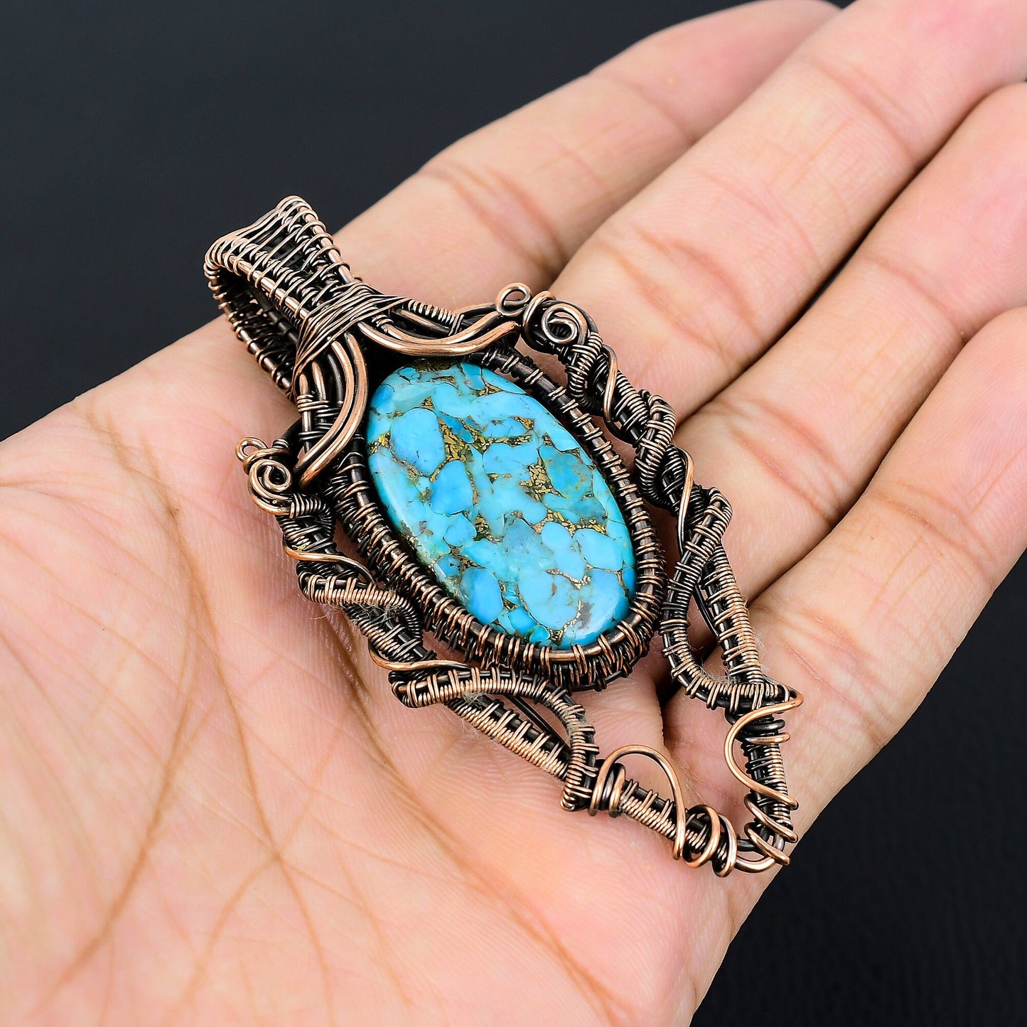 Blue Turquoise Gemstone Pendant