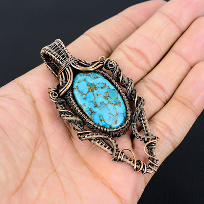 Blue Turquoise Gemstone Pendant