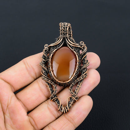 Orange Carnelian Gemstone Pendant