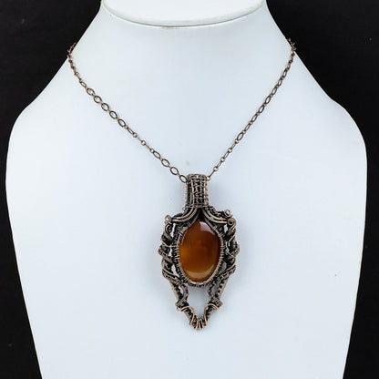 Orange Carnelian Gemstone Pendant