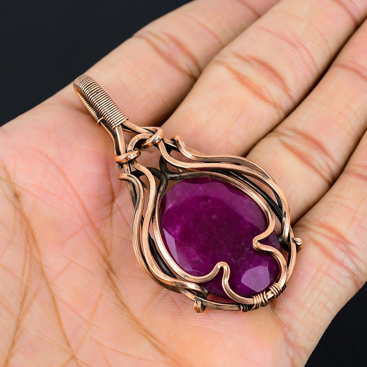 Kashmiri Red Ruby Gemstone Pendant