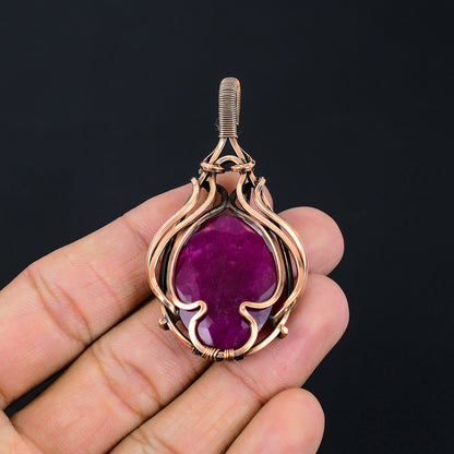Kashmiri Red Ruby Gemstone Pendant