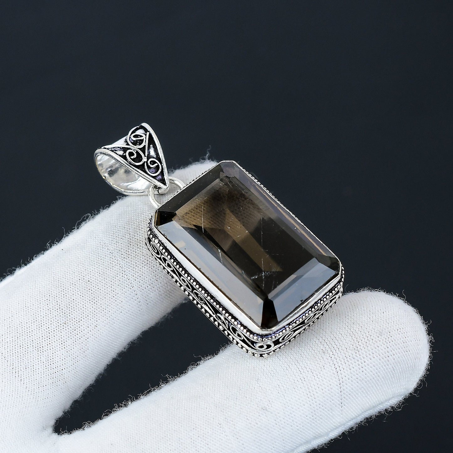 Smoky Brown Topaz Gemstone Pendant