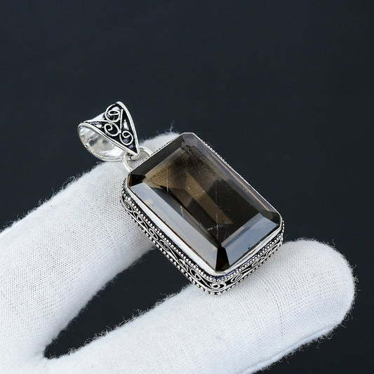 Smoky Brown Topaz Gemstone Pendant