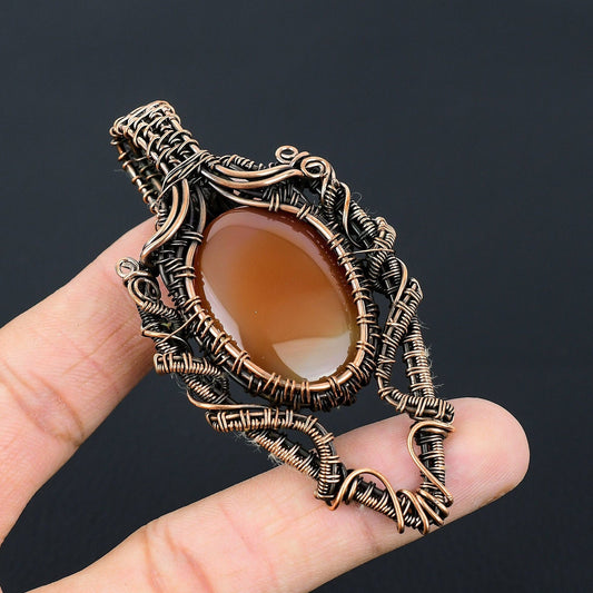 Orange Carnelian Gemstone Pendant