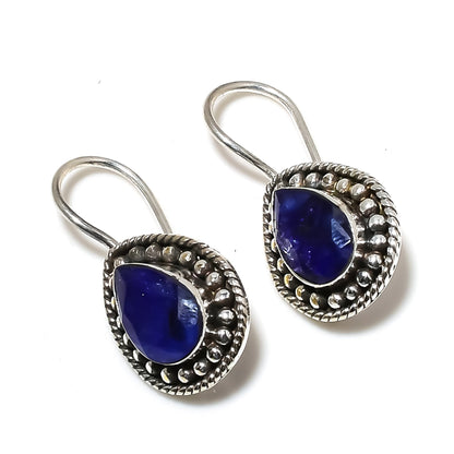 Blue Sapphire Gemstone Earrings
