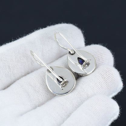 Blue Sapphire Gemstone Earrings