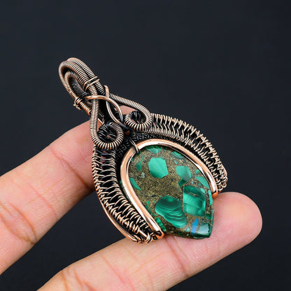 Green Malachite Gemstone Pendant