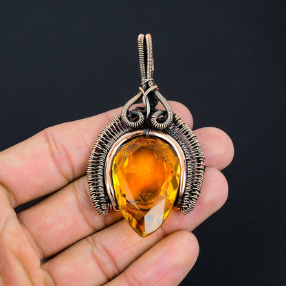 Yellow Citrine Gemstone Pendant