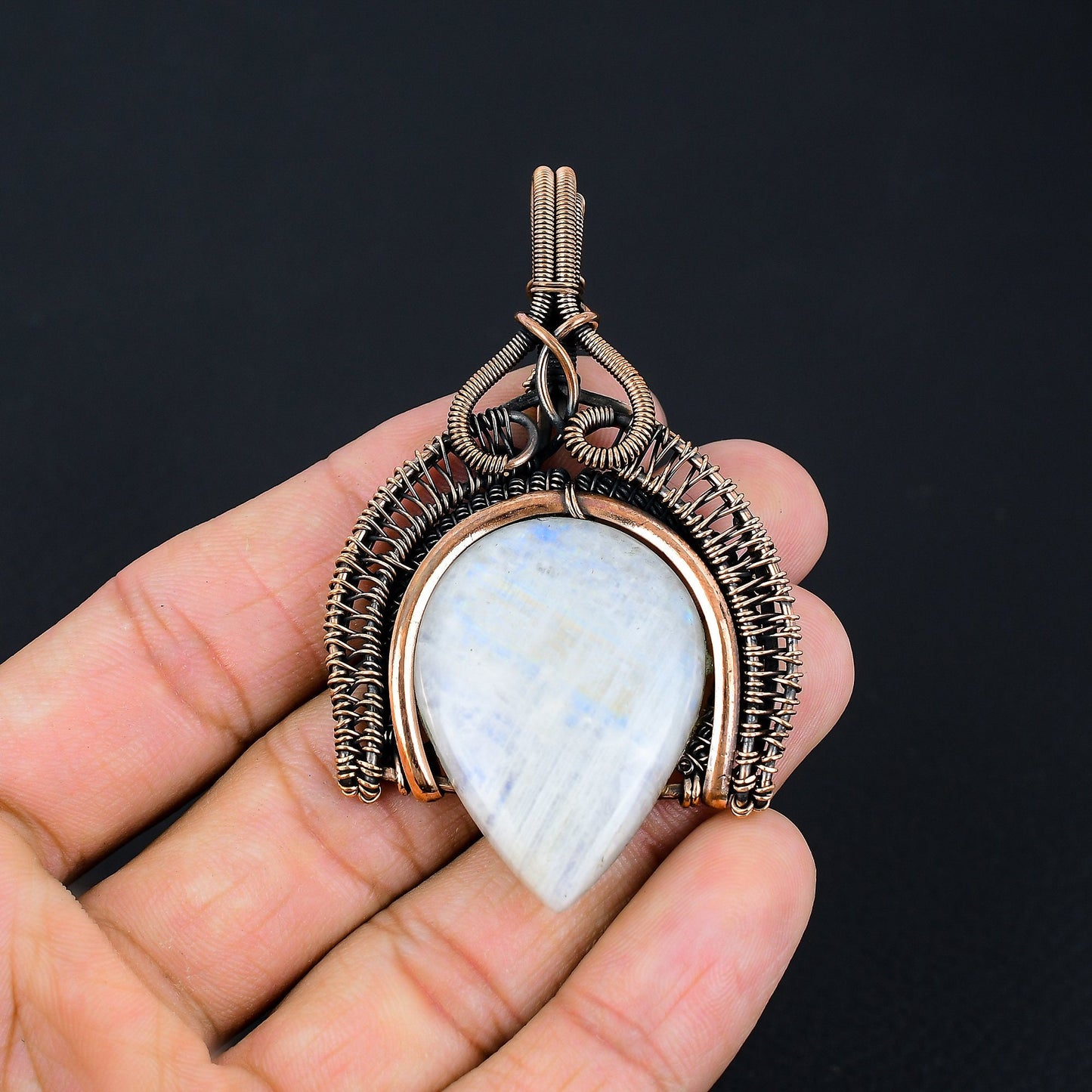 Rainbow Moonstone Gemstone Pendant