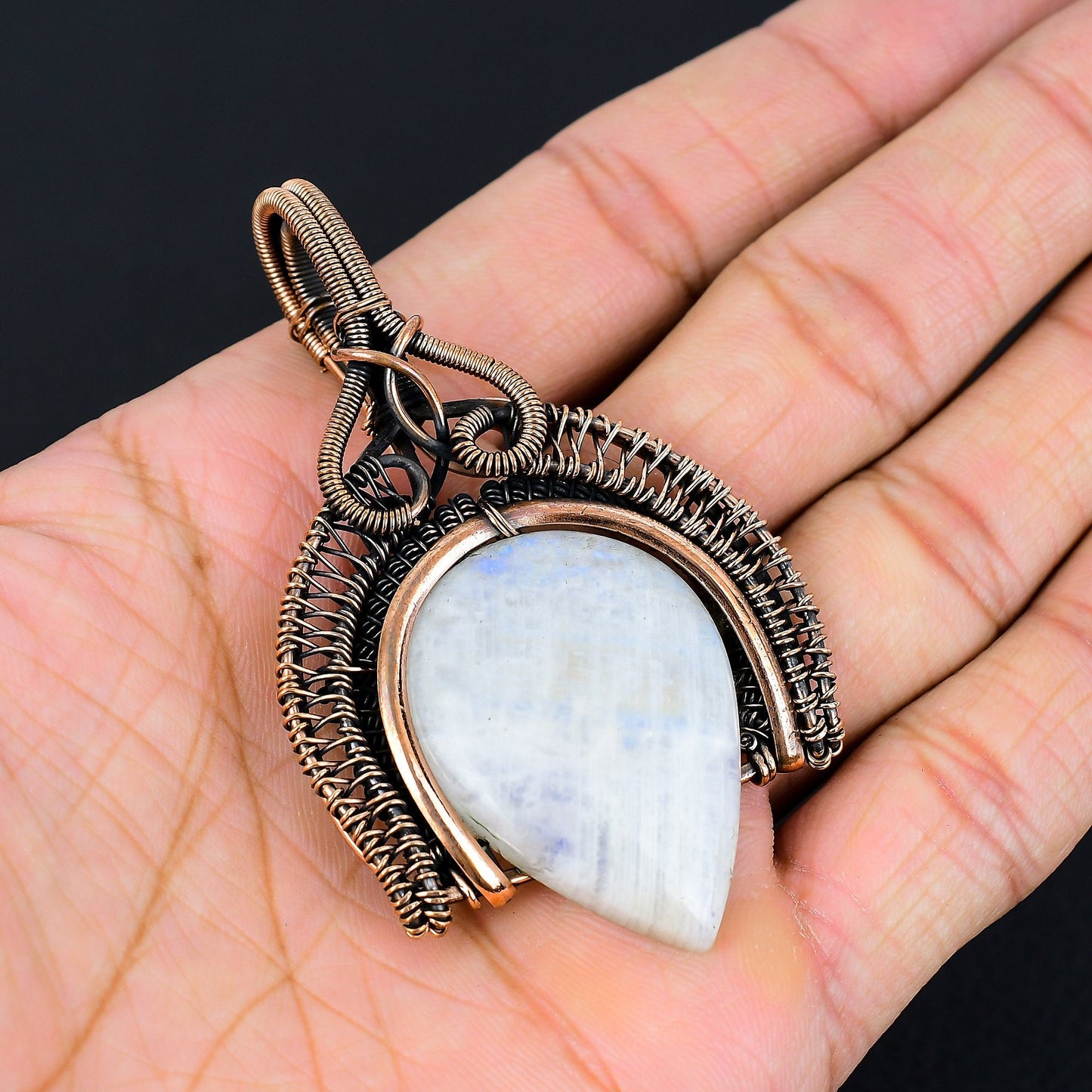 Rainbow Moonstone Gemstone Pendant