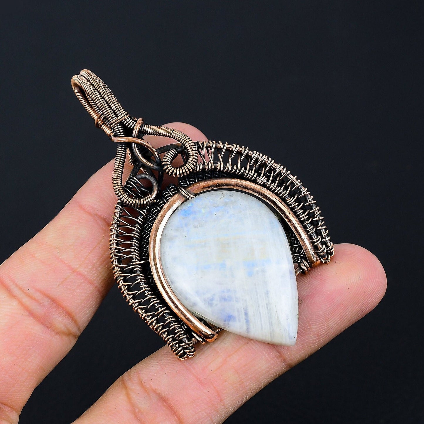 Rainbow Moonstone Gemstone Pendant