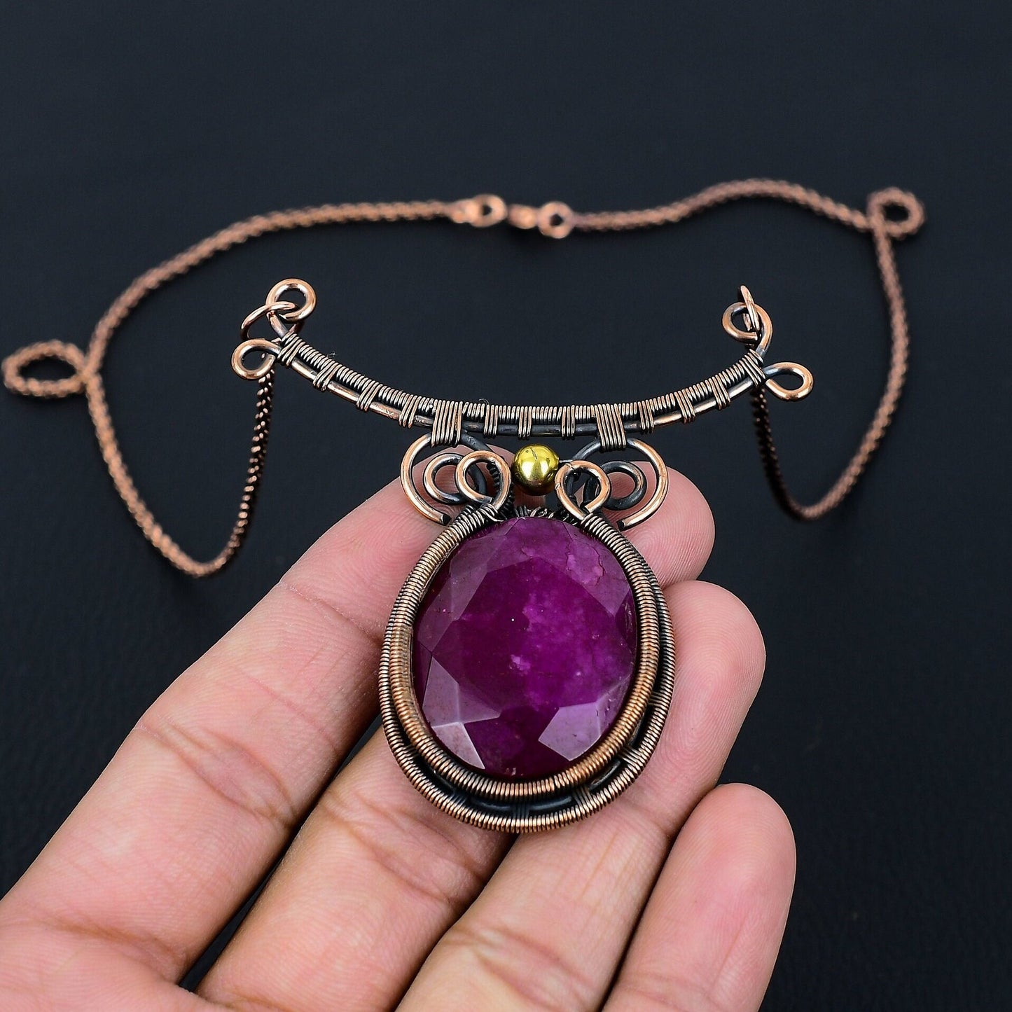 Red Ruby Gemstone Pendant