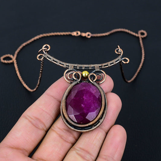 Red Ruby Gemstone Pendant